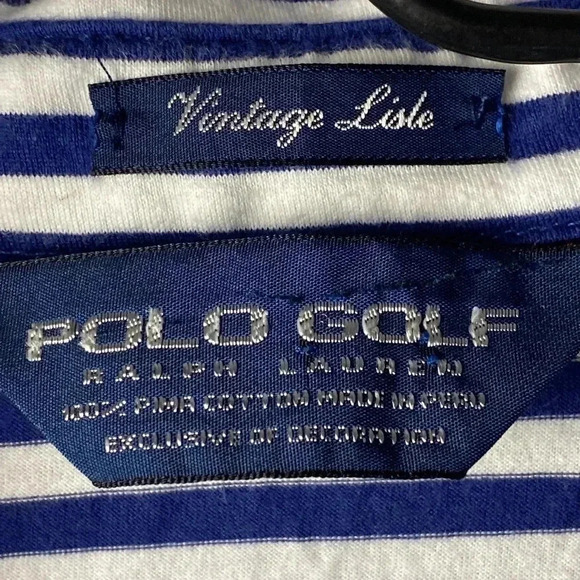 POLO  BY RALPH LAUREN GOLF VINTAGE LISLE MEN LARGE POLO SHIRT PIMA COTTON - Picture 5 of 13